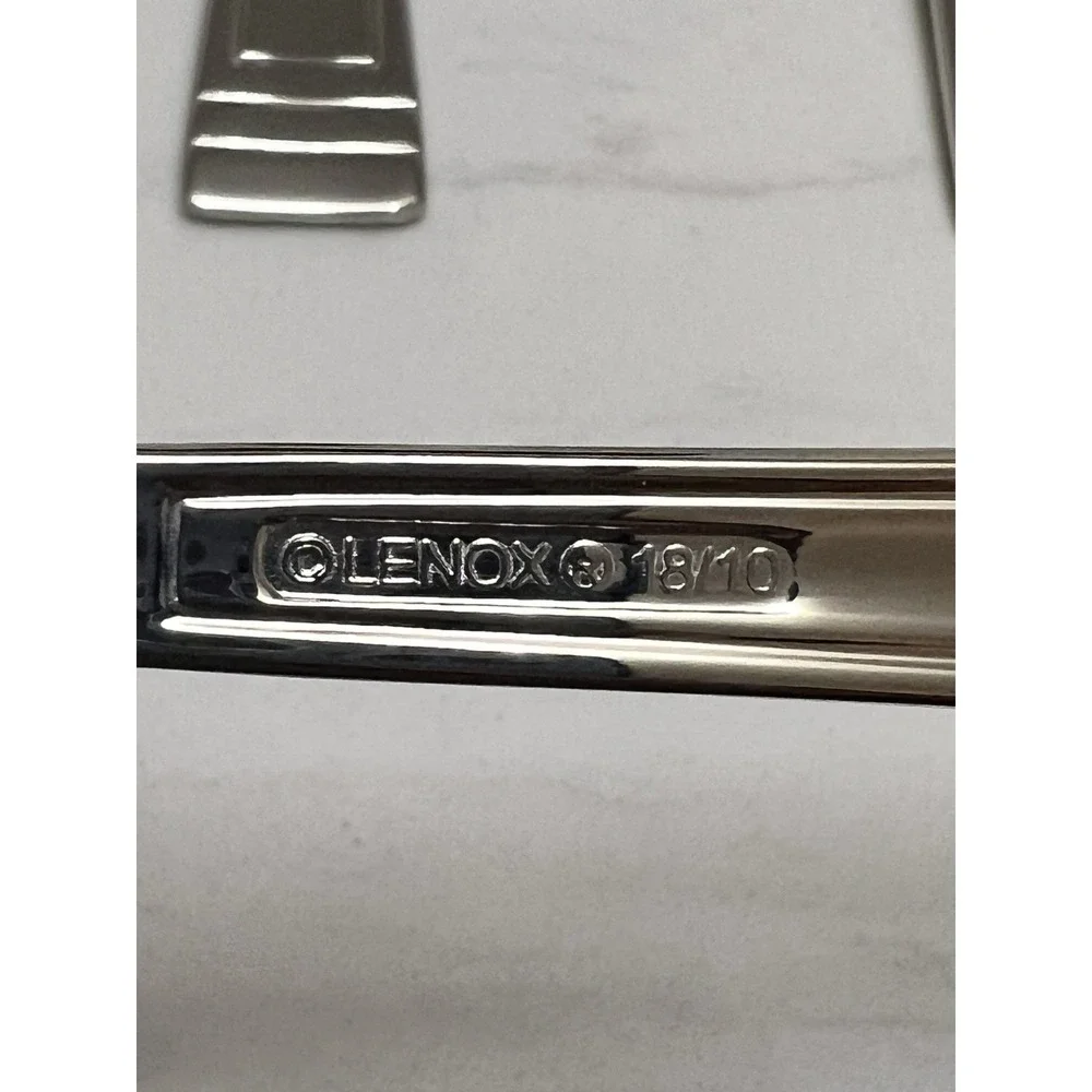 Lenox Stainless  Flatware Esquire Serving Spoons Sugar Shell Serving Set Hostess